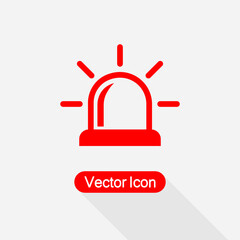 Flasher Icon, Alarm Siren Icon Vector Illustration Eps10
