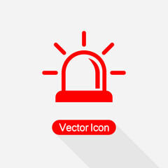 Fototapeta premium Flasher Icon, Alarm Siren Icon Vector Illustration Eps10