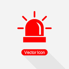 Flasher Icon, Alarm Siren Icon Vector Illustration Eps10