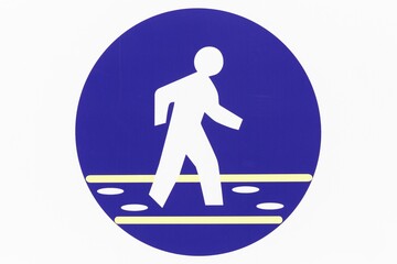 Mandatory walkway sign pictogram