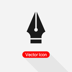 Fountain Pen Nib Icon Fountain Pen Vector Illustration Eps10