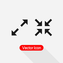 Full Screen and Exite Full Screen Icon Vector Illustration Eps10