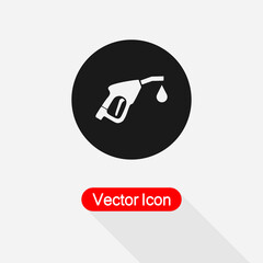 Gasoline Pump Nozzle Icon, Gas Station Icon Vector Illustration Eps10