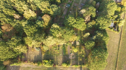 Luftaufnahme eines Gartengrundstücks in Brandenburg, in der Gemeinde Reetz bei Wiesenburg (Mark)