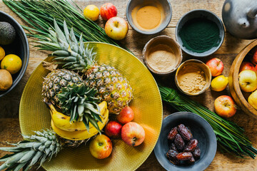 Ingredients for a natural juice