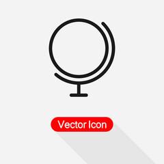 Globe Icon, Education Sign Vector Illustration Eps10