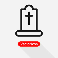 Fototapeta premium Graveyard Icon Vector Illustration Eps10