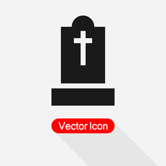 Obraz premium Graveyard Icon Vector Illustration Eps10