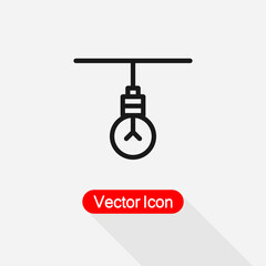 Hanging Light Bulbs Icon Vector Illustration Eps10