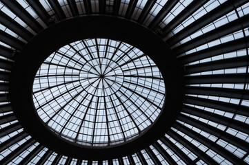 Naklejka premium Glass roof of a building