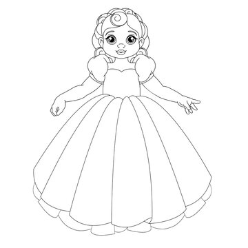 Little Princess Coloring Book Page