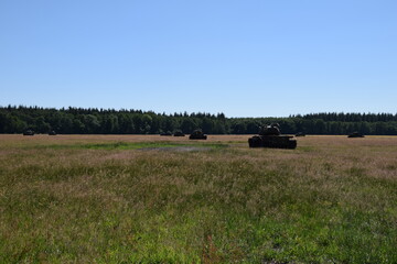 Panzer auf dem Panzerfeld bei Wahn