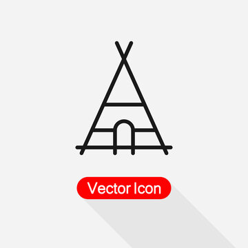 Indian Tepee Icon Vector Illustration Eps10