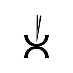 Furnace Bowl with X letter logo design vector