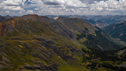 mountain landscape with clouds