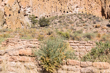 Ruins of the Tyuonyi Pueblo, Bandalier National Monument, New Mexico,USA
