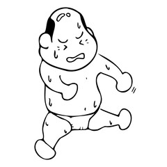 ストレッチをする男性
