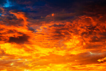 Fototapeta premium Night sky with fluffy clouds.