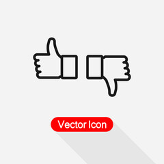 Like and Dislike Icon, Thumb up Icon Vector Illustration Eps10