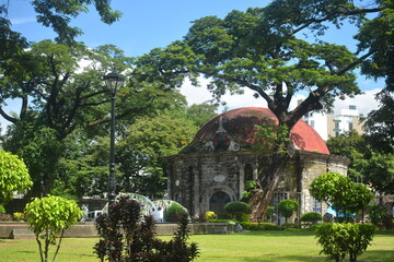 Saint Pancratius Chapel facade at Paco park in Manila, Philippines