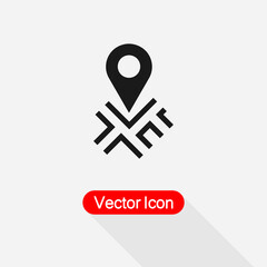 Map Icon, Location Icon Vector Illustration Eps10