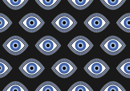 Greek evil eye, symbol of protection. Glass... - Stock Illustration  [76181145] - PIXTA