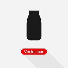 Milk Bottle Icon Vector Illustration Eps10