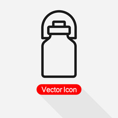 Milk Bottle Icon Vector Illustration Eps10
