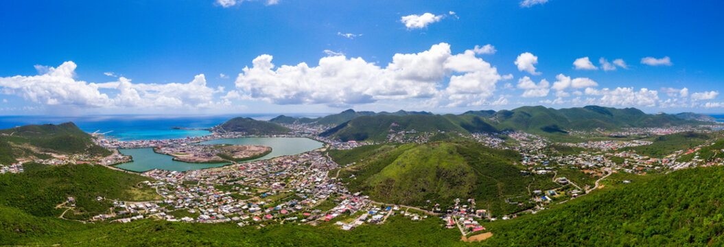 The caribbean island of St.maarten / st.martin cityscape