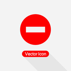 No way Icon No Entry Sign Vector Illustration Eps10