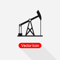 Oil Derrick Icon Vector Illustration Eps10