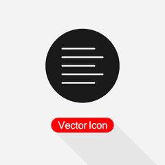 Paragraph Left Icon,Align Left Icon, Element Of Text Editor Icon Vector Illustration Eps10