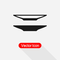Plate Icon Vector Illustration Eps10