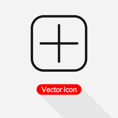 Obraz premium Plus Icon, Add Icon Vector Illustration Eps10