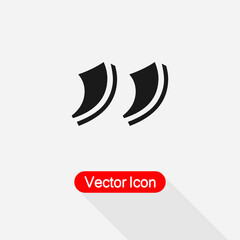 Quotation Mark Symbol, Double Quotes Icon Vector Illustration Eps10