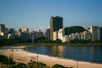 Fototapeta na wymiar sugarloaf brazil beach mountain blue sky