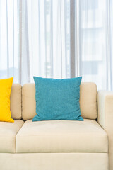 Pillow on sofa decoration in livingroom interior