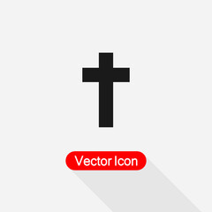 Religious Icon, Cross Icon Vector Illustration Eps10