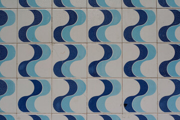 tile pool blue abstract background
