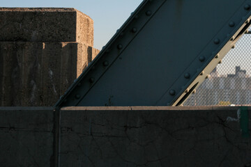 bridge structure geometric metal lines