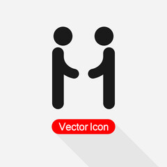 Shaking Hands Icon, People Icon Vector Illustration Eps10