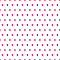 Colorful decorative botanical floral seamless pattern. Bright simple flat pink red flowers on white background. For textile,book covers, wallpapers,print, wrapping, scrapbooking. Vector illustration