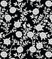 traditional Indian paisley pattern on black    background