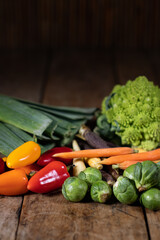 Vegetables On Wood Table