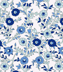 traditional Indian paisley pattern on white   background