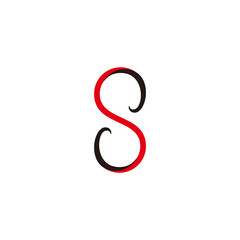 Obraz premium letter s 3d infinity ribbon design colorful logo vector