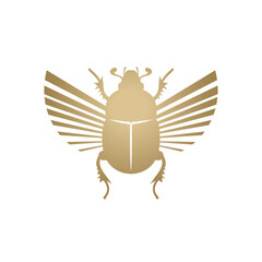 Design of golden egyptian beetle