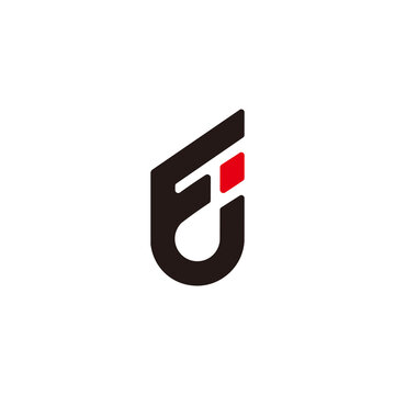 letter fj simple wing shape symbol logo vector letter fj simple wing shape symbol geometric logo vector