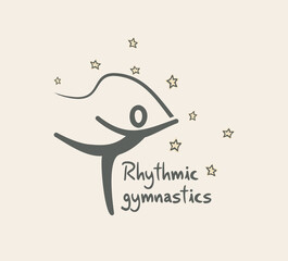 Creative design of rhytmic gymnastics  symbol