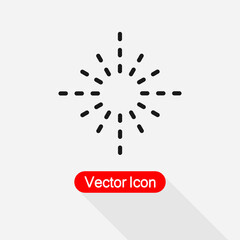 Sunburst Icon, Sun Burst Or Sunlight Icon Vector Illustration Eps10
